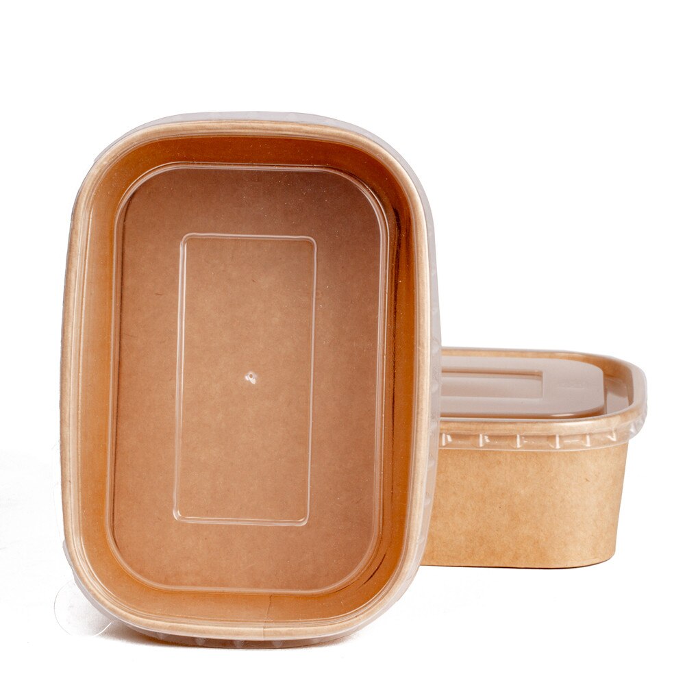 750ml Rectangular Kraft Dessert and Deli Container x 300 Case
